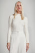 BLUSA TRICÔ GOLA ALTA OFF WHITE